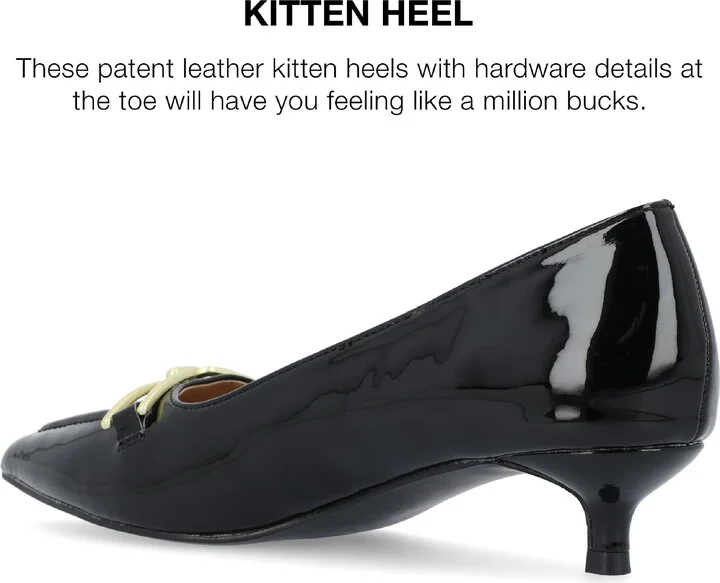 Rumi Metal Bit Kitten Heel Pump - Image 9