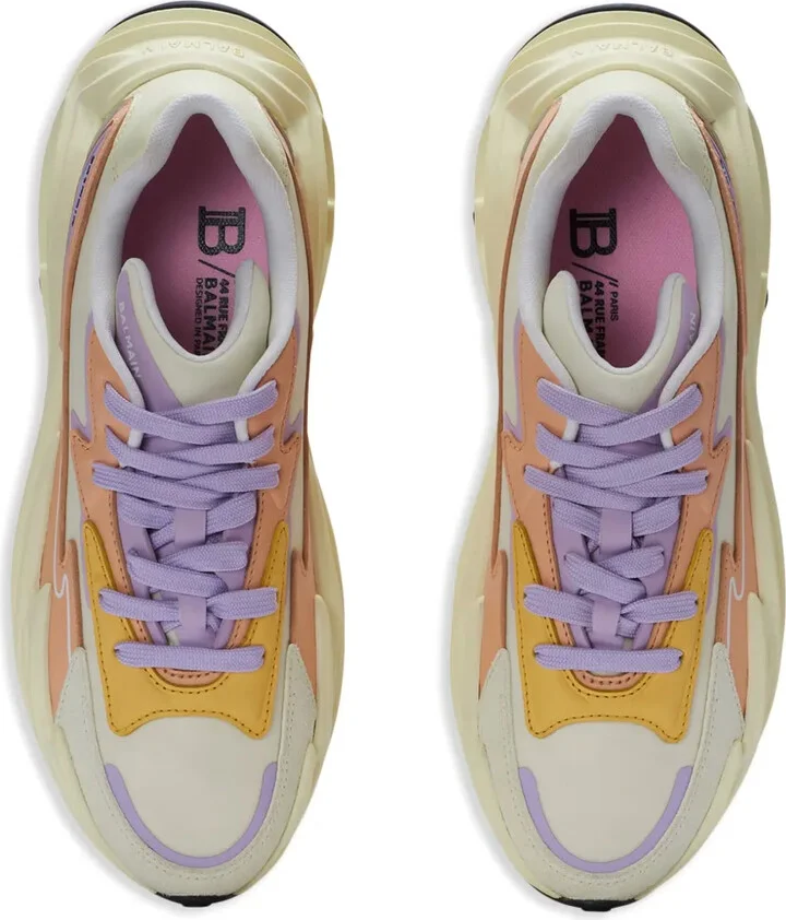 Run-Row panelled leather trainers - Image 3