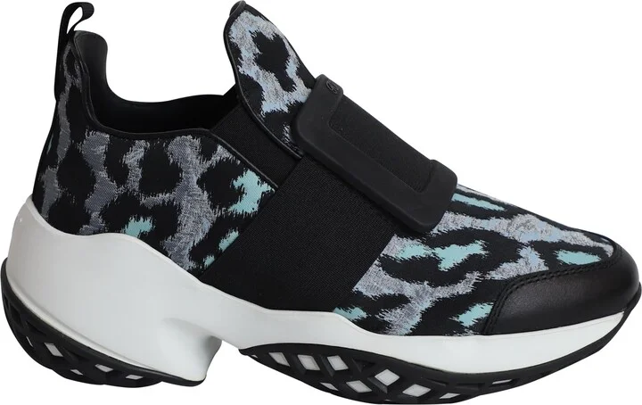 Run Viv in Blue Leopard Print Polyester