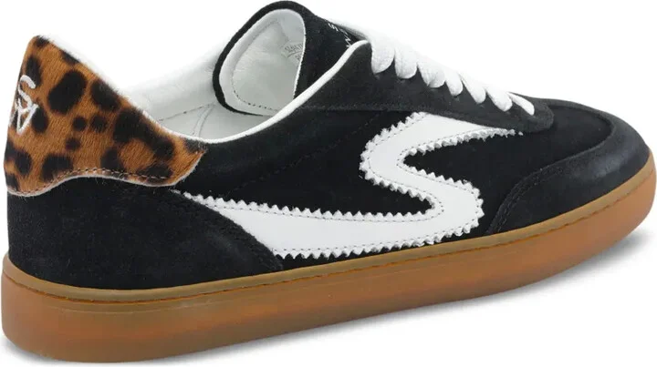 Runaround suede leather leopard-print detail sneakers - Image 3