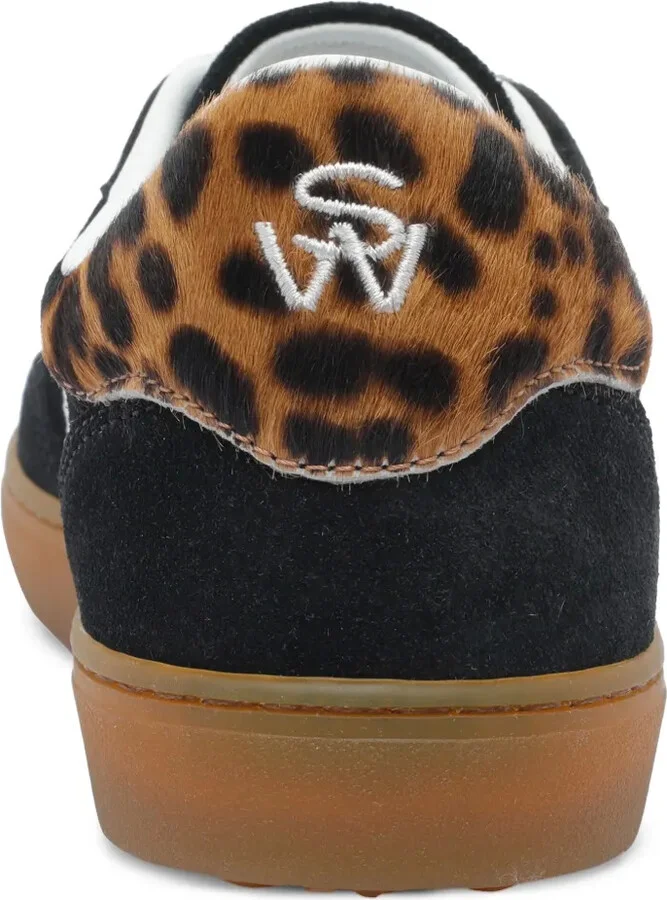 Runaround suede leather leopard-print detail sneakers - Image 4