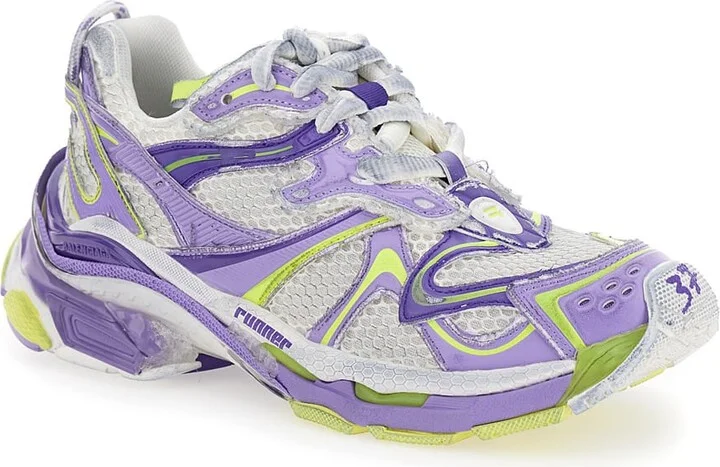 'runner 2.0' Multicolor Low Top Sneakers With Runner Logo In Mesh And Polyurethane Woman - Image 2