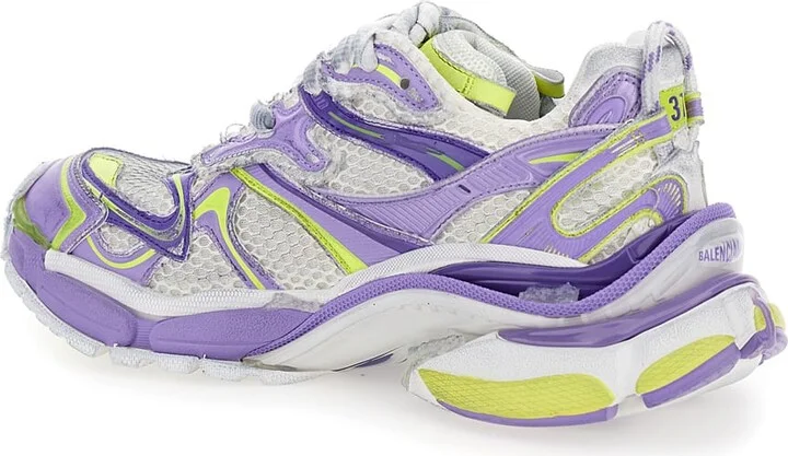 'runner 2.0' Multicolor Low Top Sneakers With Runner Logo In Mesh And Polyurethane Woman - Image 3