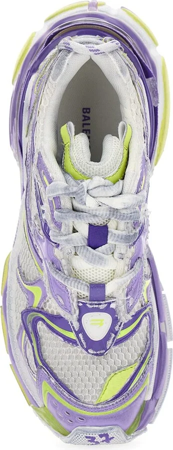 'runner 2.0' Multicolor Low Top Sneakers With Runner Logo In Mesh And Polyurethane Woman - Image 4