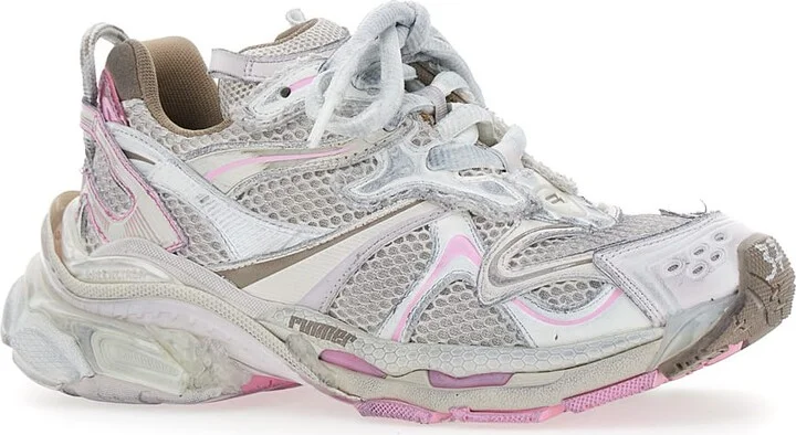 'runner 2.0' Multicolor Low Top Sneakers With Runner Logo In Tech Fabric Woman - Image 2