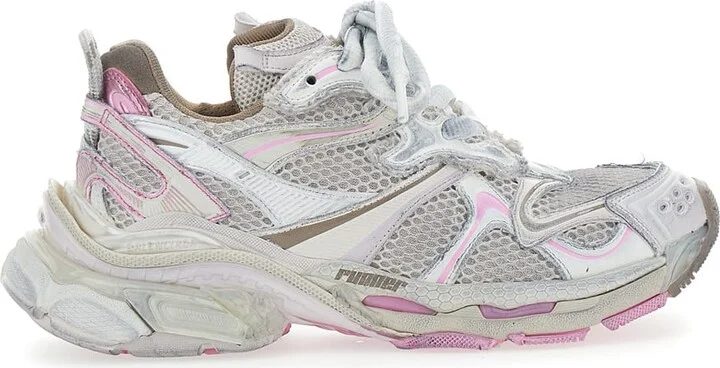 'runner 2.0' Multicolor Low Top Sneakers With Runner Logo In Tech Fabric Woman