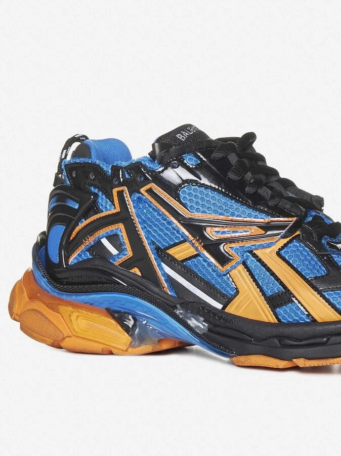 Runner Faux Leather And Mesh Sneakers - Image 4