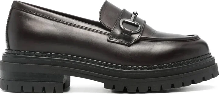 Runner leather loafers