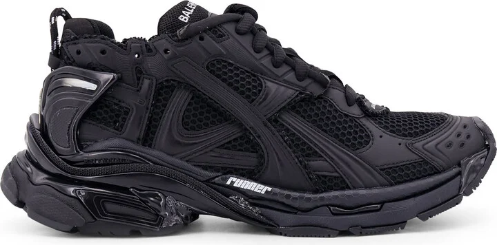 Runner Mesh And Leather Sneakers