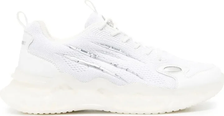 Runner panelled lace-up sneakers