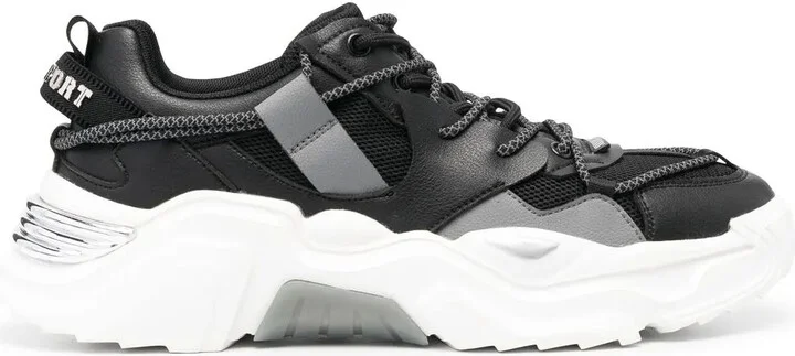 Runner panelled lace-up sneakers