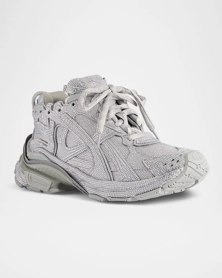 Runner Rhinestone-Embellished Fashion Sneakers - Image 2