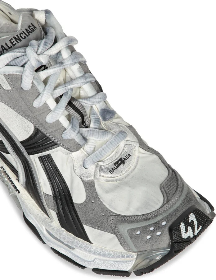 Runner Sneakers White-black-grey - Image 4