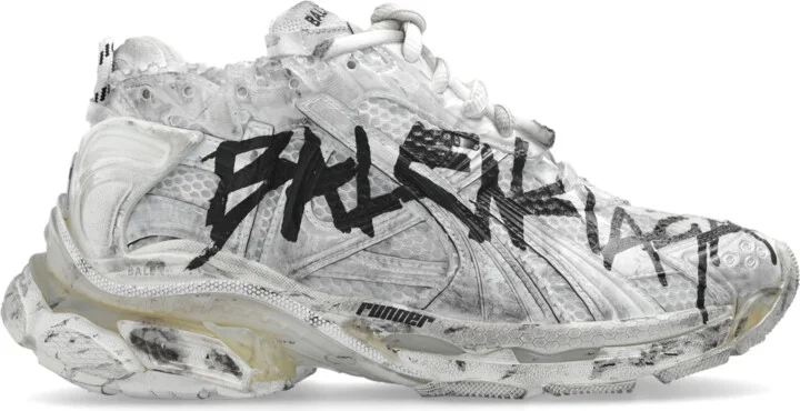‘Runner’ Sneakers, , - White