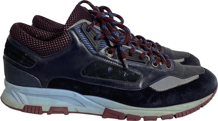 Runners DS Sneakers in Blue Suede and Leather