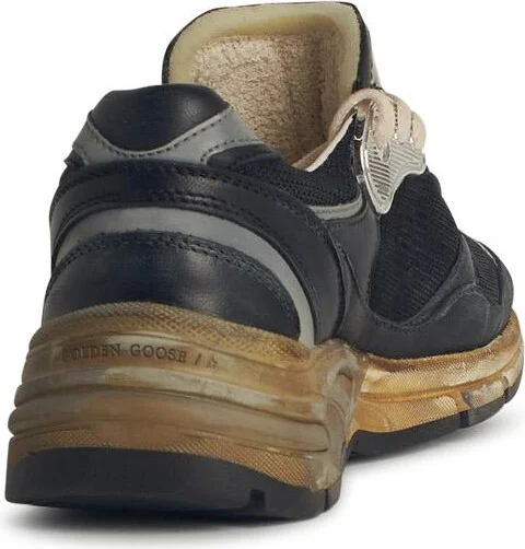 'running Dad' Black Leather Blend Sneakers - Image 3