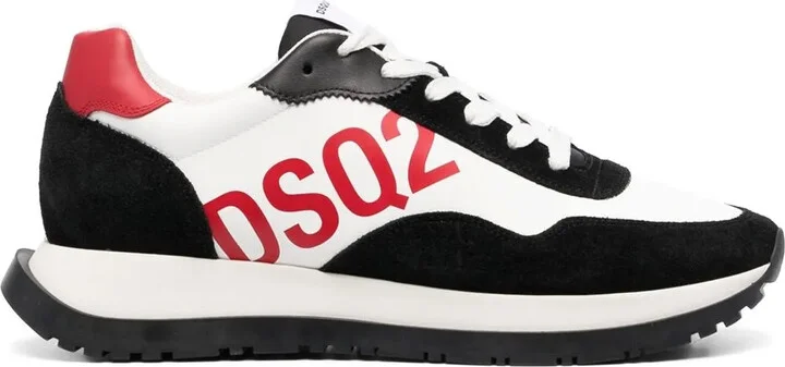 Running logo-print sneakers