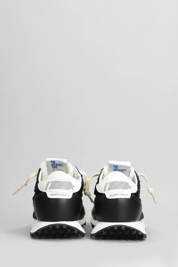 Running Marathon Sneakers In Black Leather And Fabric - Image 4
