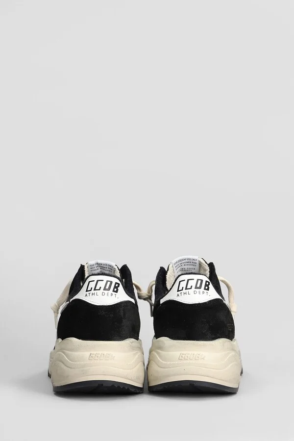 Running Sneakers In Black Suede And Fabric - Image 4