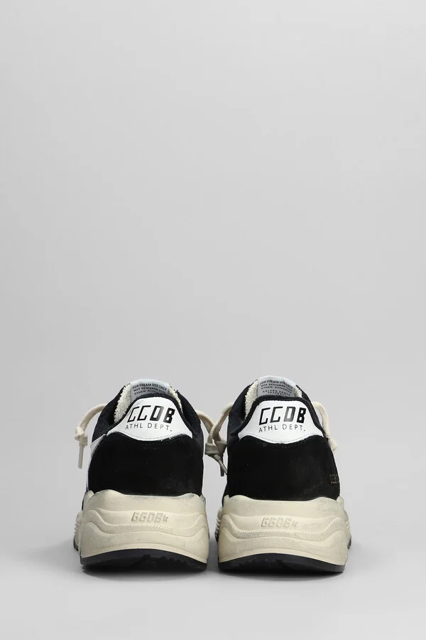 Running Sneakers In Black Suede And Fabric - Image 4