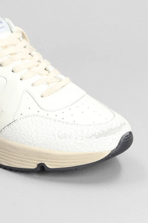 Running Sneakers In White Leather - Image 5