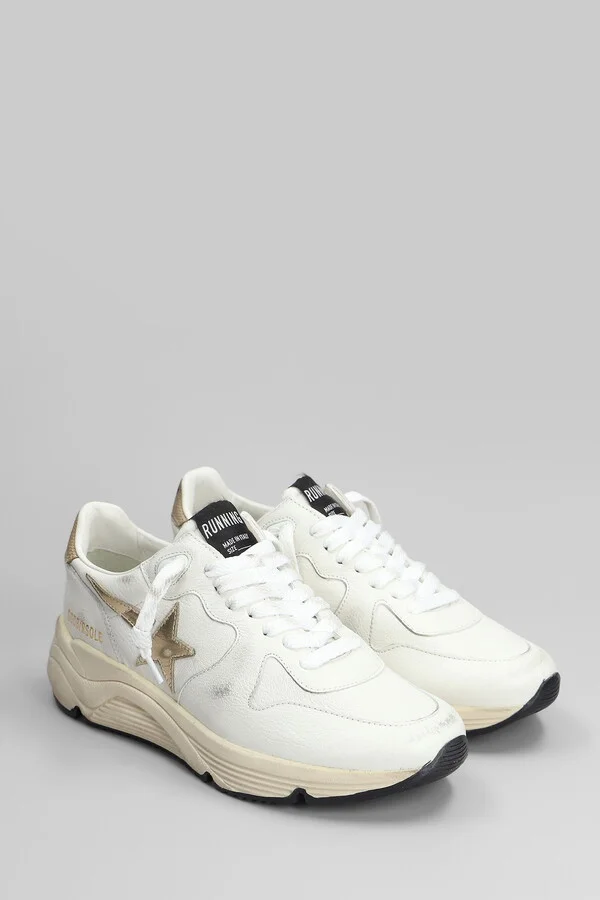 Running Sneakers In White Leather - Image 2