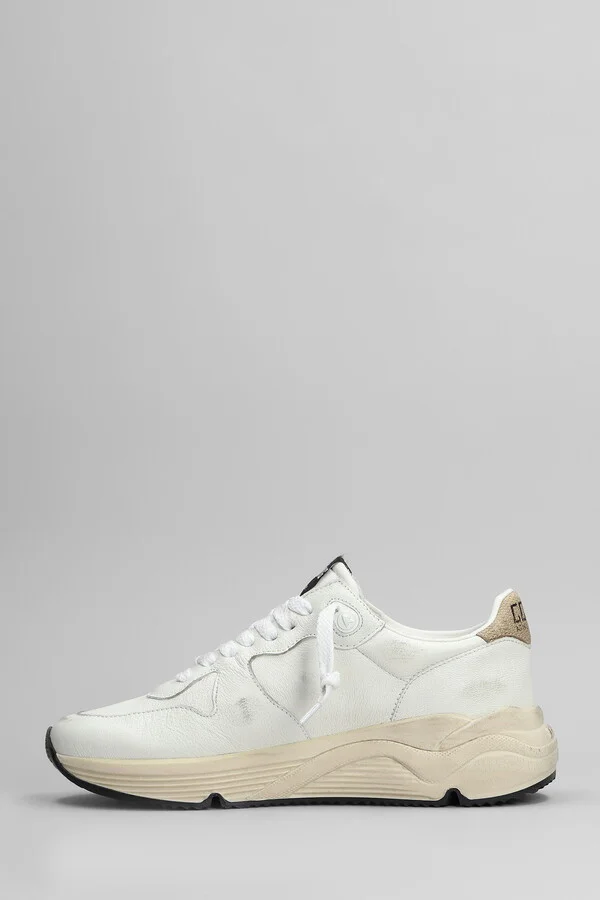Running Sneakers In White Leather - Image 3