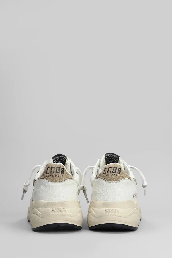 Running Sneakers In White Leather - Image 4