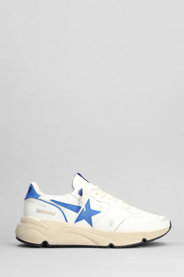 Running Sneakers In White Leather