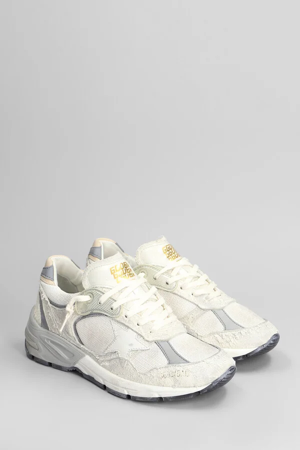 Running Sneakers In White Suede And Fabric - Image 2
