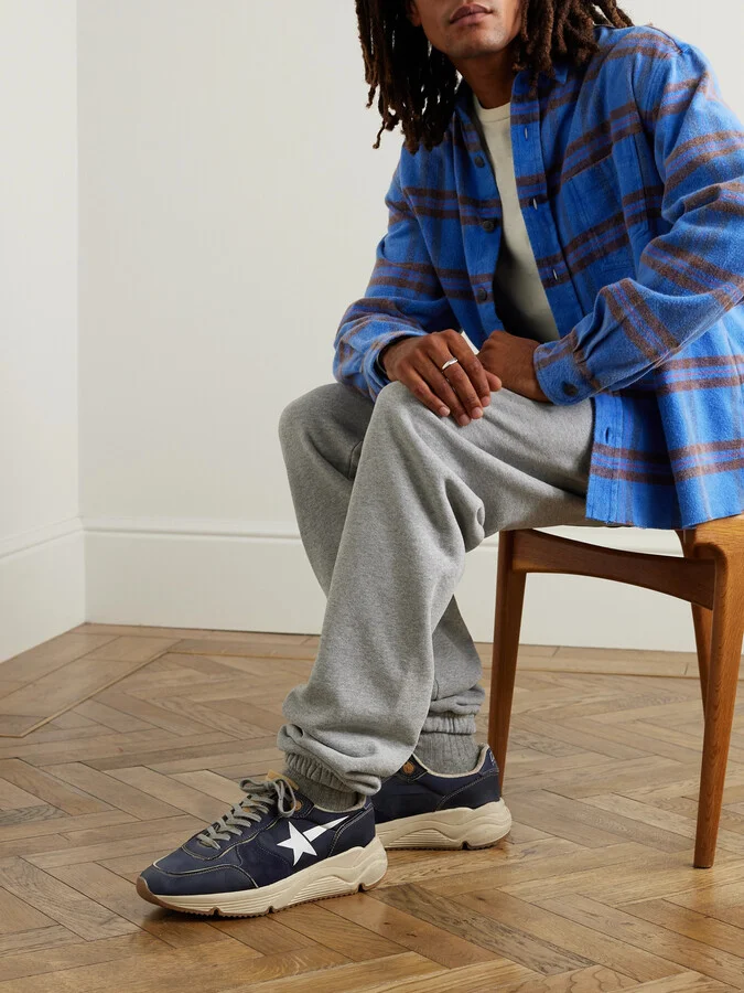 Running Sole Distressed Suede-Trimmed Nylon Sneakers - Image 2