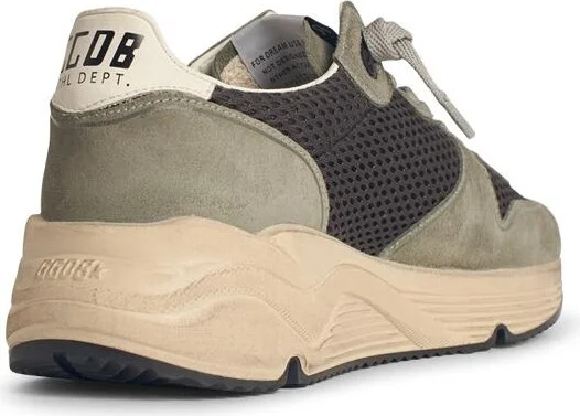 Running Sole' In Green Suede With White Leather Star And Heel - Image 3