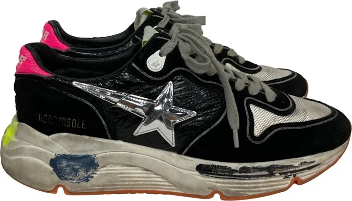 Running Sole Sneakers in Black Suede