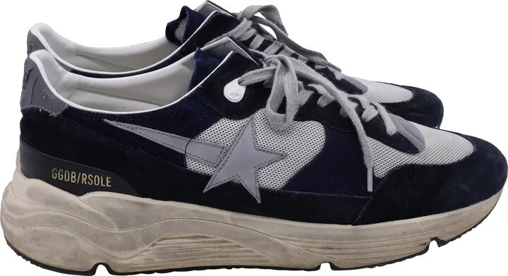 Running Sole Sneakers in Navy Blue Suede