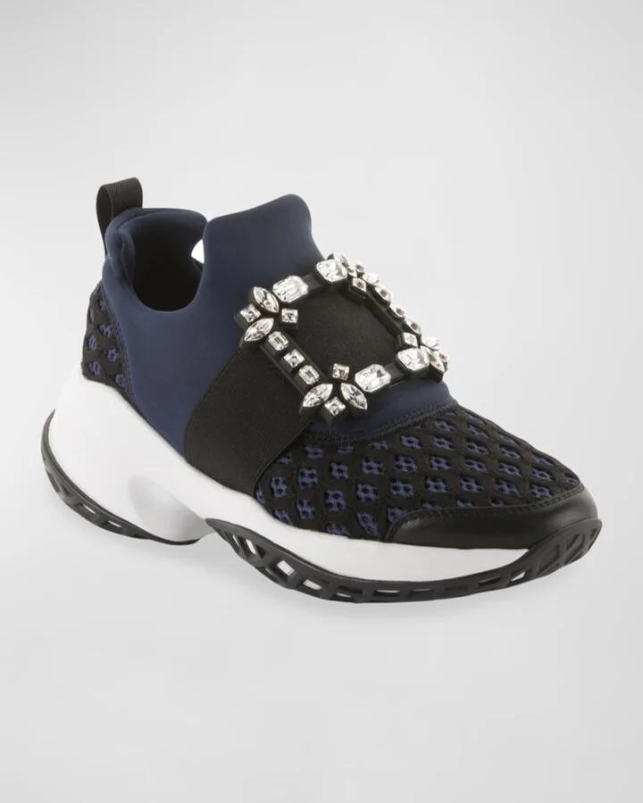 Running Strass Buckle Stretch Sneakers - Image 8