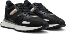 Running-style trainers with EVA-rubber outsole- Black Men's Sneakers size 6