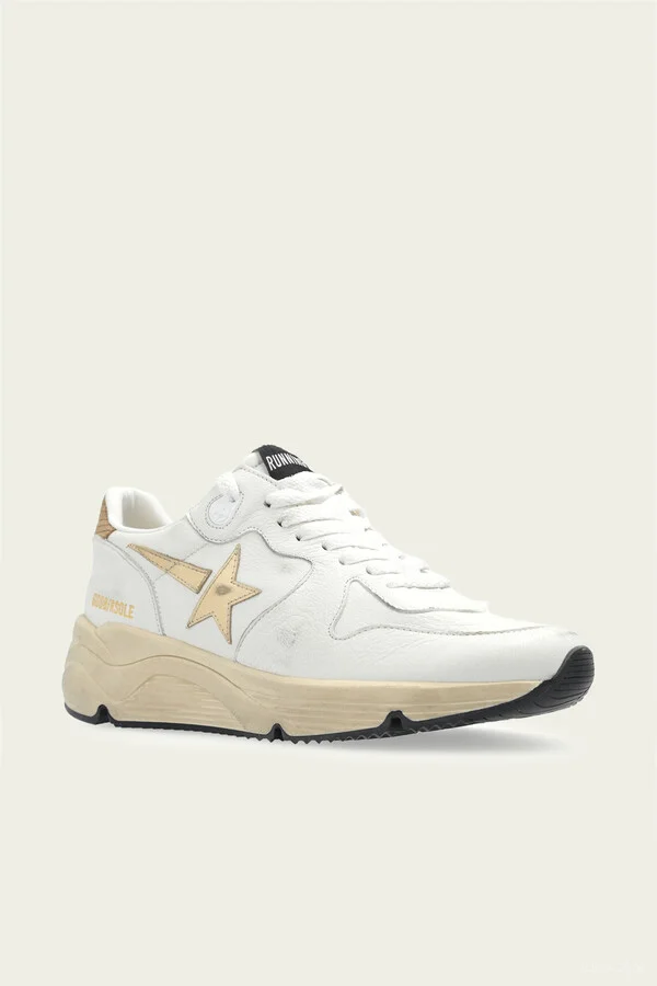 Running White Gold Leather Sneaker - Image 2