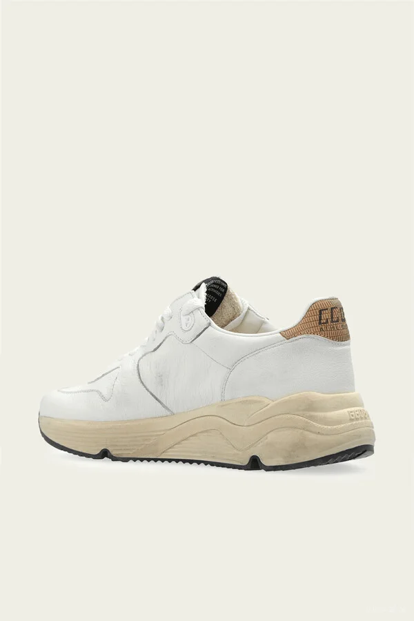 Running White Gold Leather Sneaker - Image 3