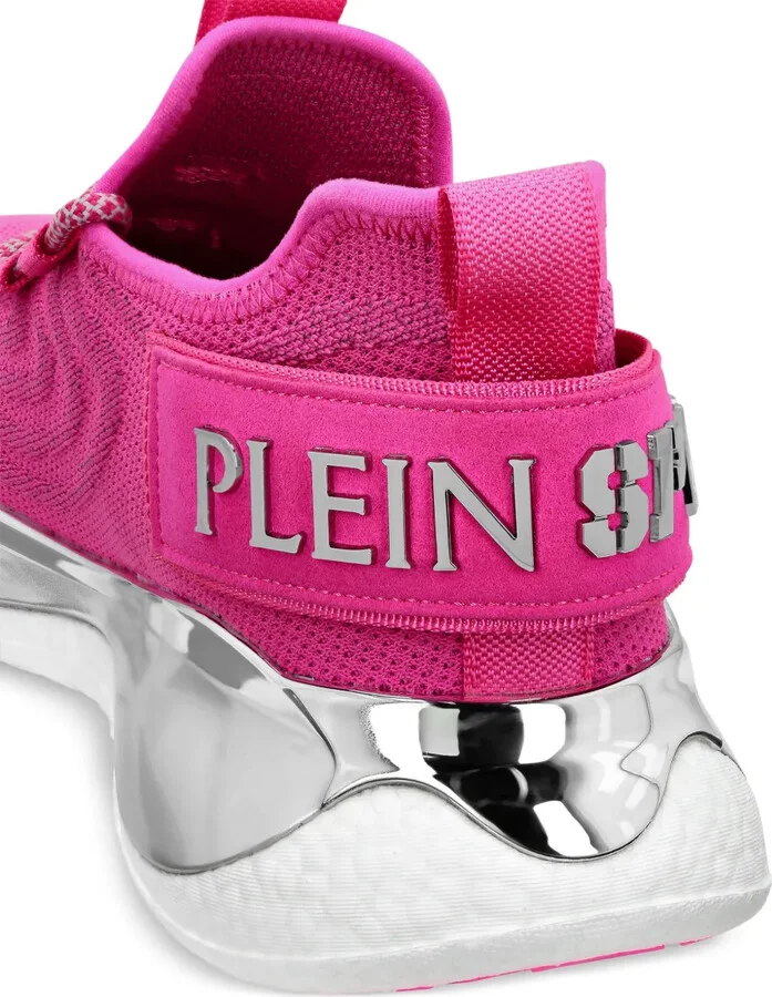 Runnr logo-plaque knitted sneakers - Image 3