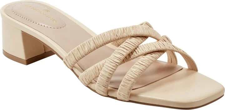 RunRun 3 Womens Faux Leather Criss-Cross Slide Sandals