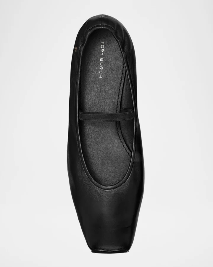 Runway Leather Mary Jane Ballerina Flats - Image 2