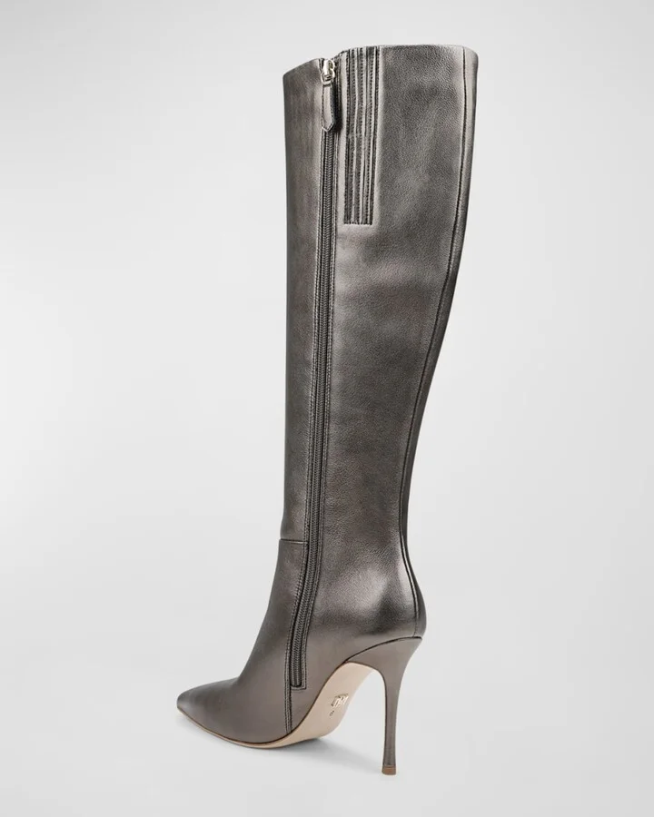 Runway Stiletto Knee Boots - Image 11