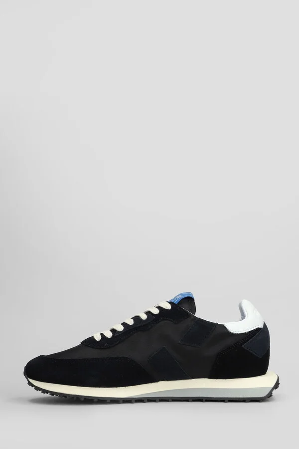 Rush Low Sneakers In Black Suede And Fabric - Image 3