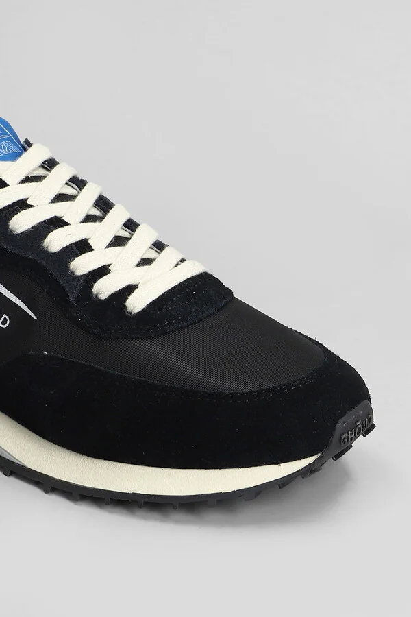 Rush Low Sneakers In Black Suede And Fabric - Image 5