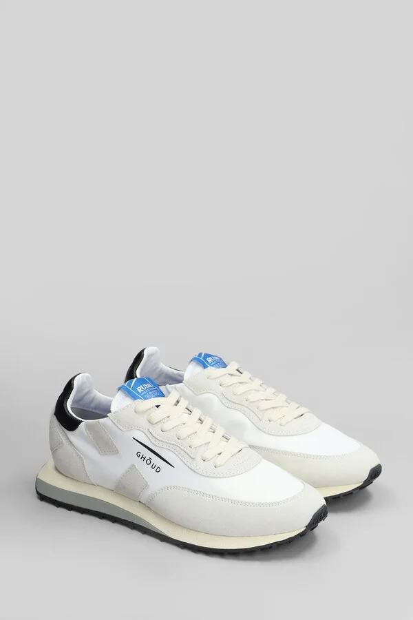 Rush Low Sneakers In White Suede And Fabric - Image 2