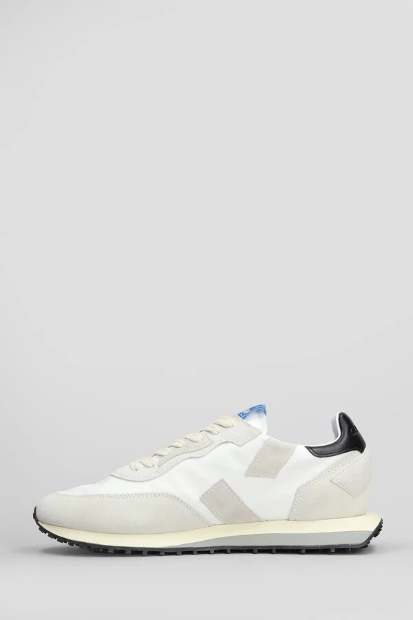Rush Low Sneakers In White Suede And Fabric - Image 3