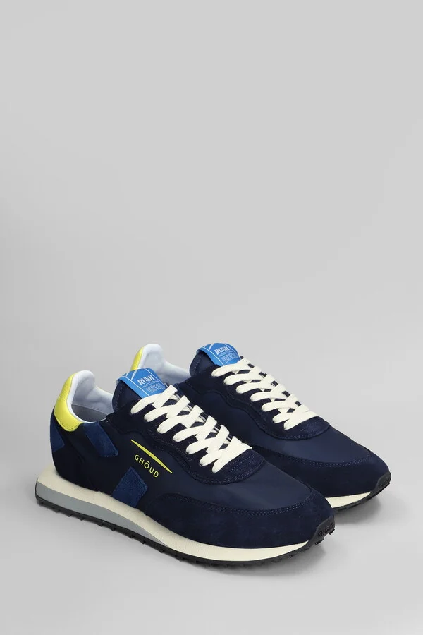 Rush Sneakers In Blue Suede And Fabric - Image 2