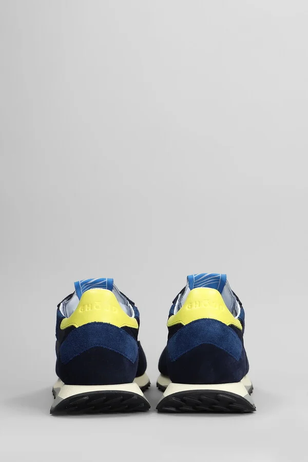 Rush Sneakers In Blue Suede And Fabric - Image 4