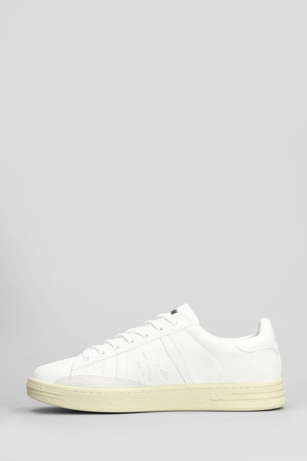 Russell Sneakers In White Leather - Image 3