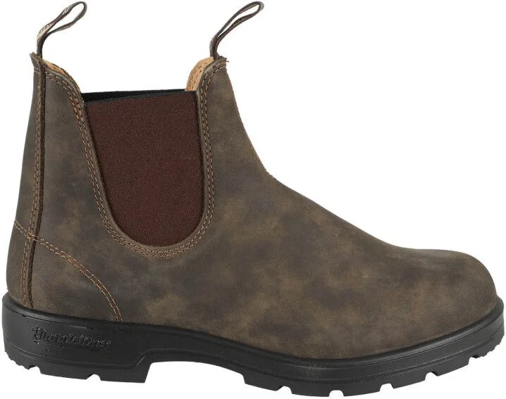 Rustic Brown Leather Chelsea Boot With Contrast Stitching